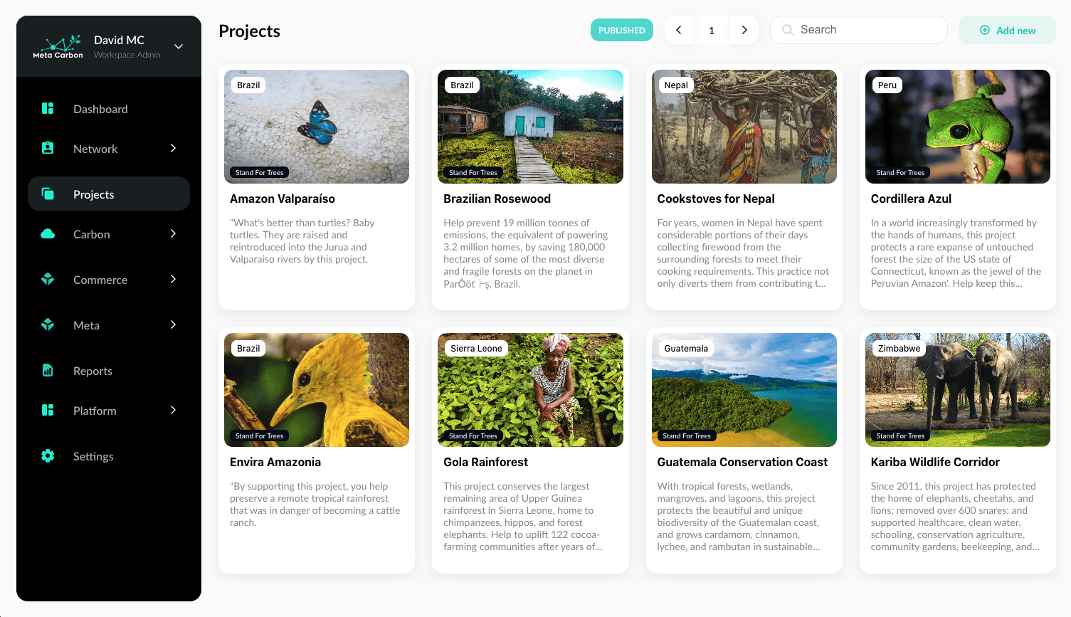 Add meta data of your projects