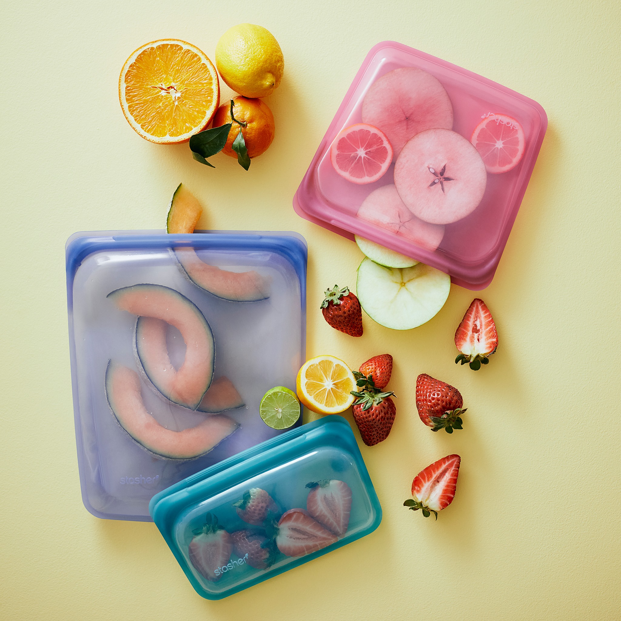 Reusable silicone food bags